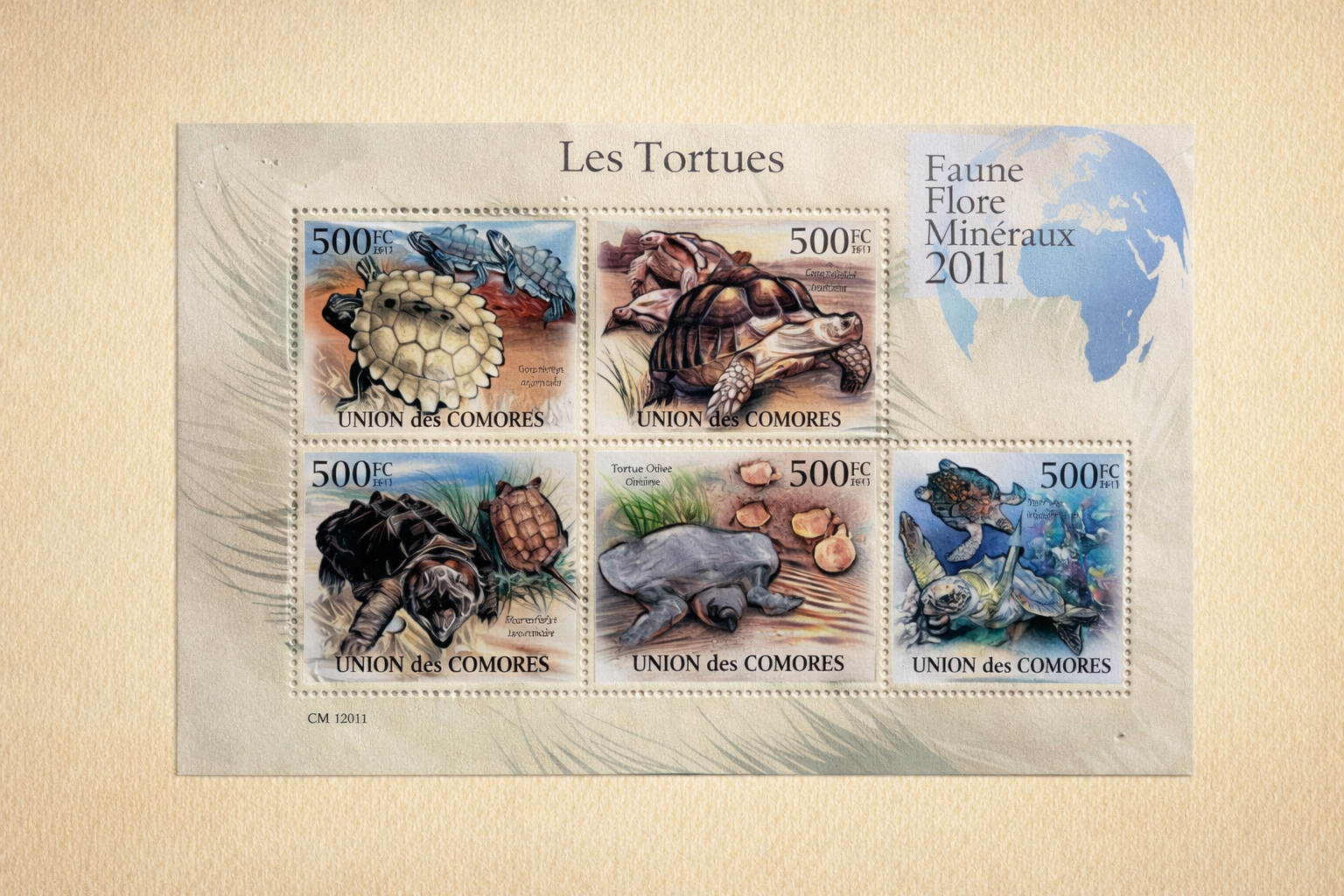 Timbre les tortues des Comores